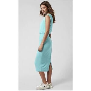 Athleta Turquoise Blue Sleeveless Santorini Cinch Midi Dress Size‎ XS
